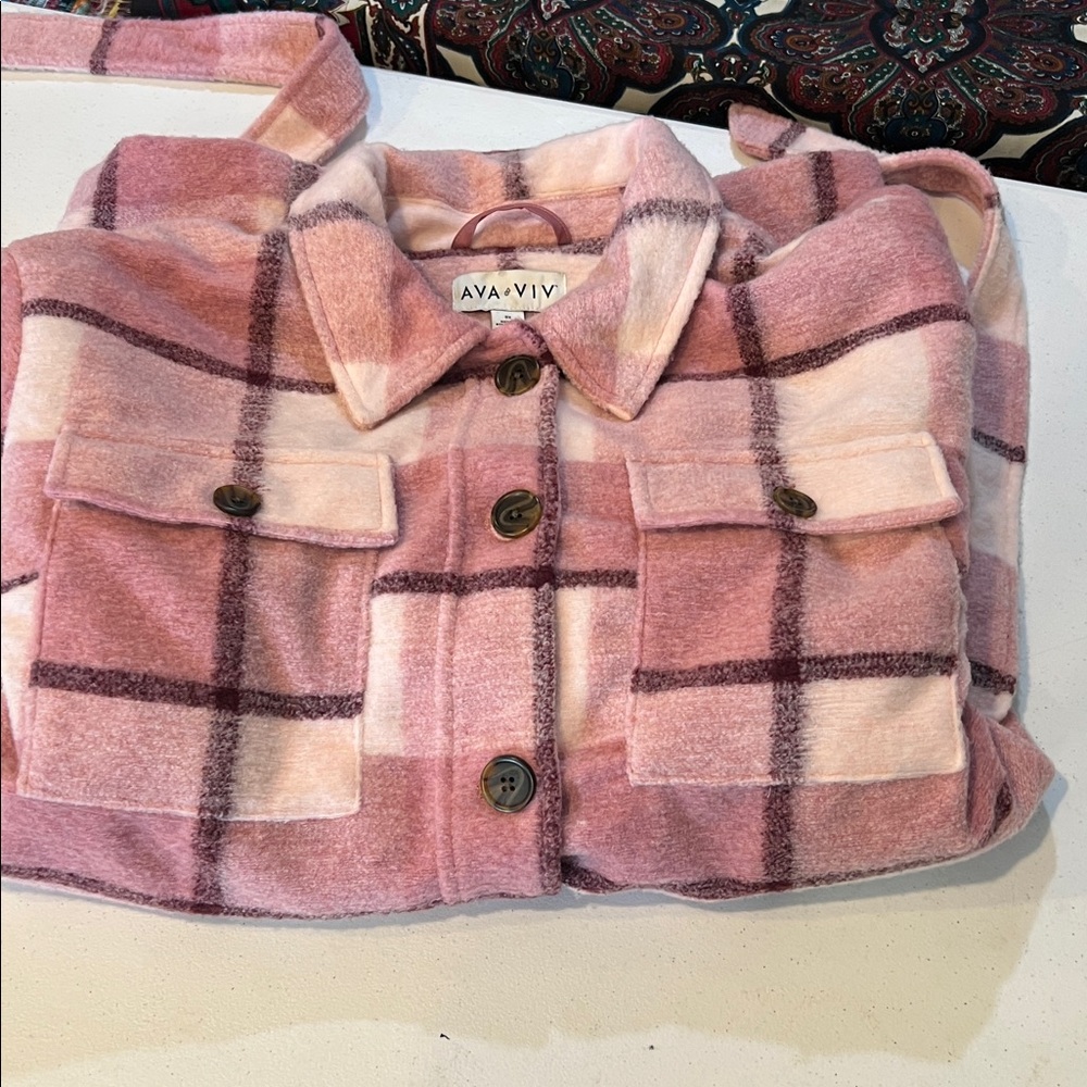 #22. Pink plaid jacket. 3x - Picture 14 of 14